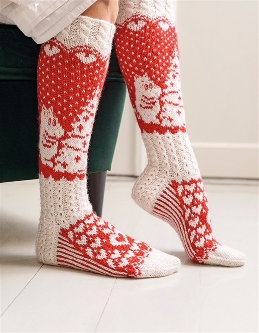 KNITTED MOOMIN SOCKS - 29 original designs with charts